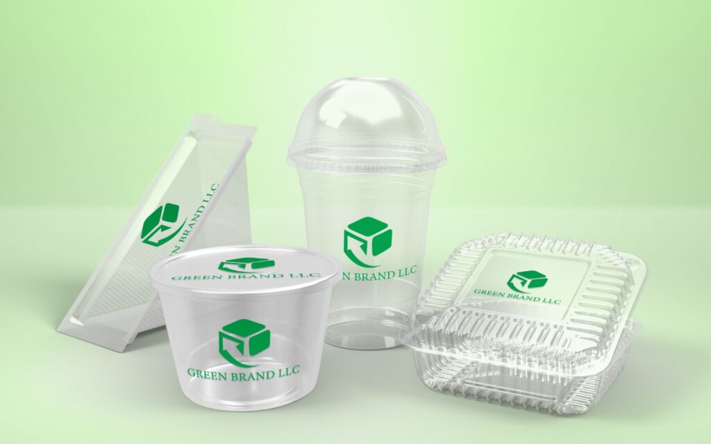 A juice cup / soup cup with a green leaf pattern, representing eco-friendly and sustainable living.